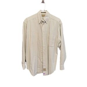 Natural Issue Green Striped Button Down Long Sleeve Casual‎ Shirt Size Small